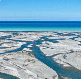 Aerial view of turquoise sea over white sandbanks